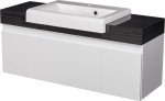 Szafka łazienkowa biała 120 cm CASSINI z umywalką [PRODUKT NIEDOSTĘPNY]