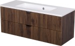 Szafka łazienkowa orzech 100 cm z umywalką Victa Lamello