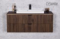 Szafka frezowana orzech z blatem i umywalką 100 cm Gante