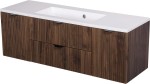 Szafka łazienkowa orzech 120 cm z umywalką Victa Lamello