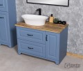 Skandynawska szafka łazienkowa Finea niebieska