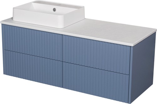 Szafka łazienkowa niebieska 120 cm MIRAGE MIR-N-U120/48/4 z blatem i umywalką TRETTO-500C