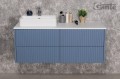 Szafka łazienkowa niebieska z lamelami 120 cm - meble łazienkowe Gante Mirage