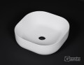 Umywalka ceramiczna kwadratowa 44 cm BETA biały połysk