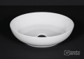 Umywalka okrągła nablatowa OMEGA biały połysk 48 cm