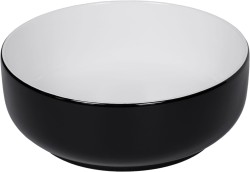 Umywalka ceramiczna SIMPLE czarno-biała