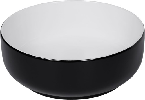 Umywalka okrągła ceramiczna SIMPLE czarna/biała