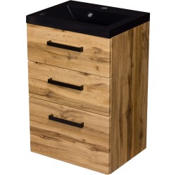 Szafka łazienkowa dąb naturalny 50cm FOKUS NEW LOFT z umywalką [PRODUKT NIEDOSTĘPNY]