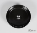 Czarna, okrągła umywalka nablatowa SIMPLE czarny mat 38,5 cm