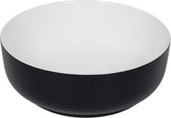 Umywalka ceramiczna SIMPLE LINES czarno-biała