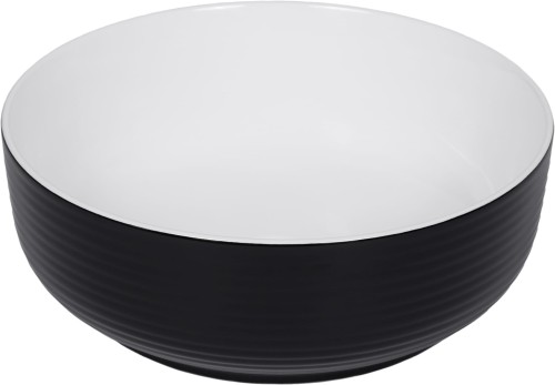 Umywalka ceramiczna SIMPLE LINES czarna/biała