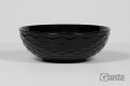 Okrągła umywalka ceramiczna czarna WAVE 42 cm