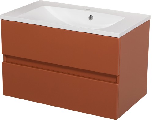 Szafka łazienkowa ceglasta 80 cm Esto EST-CG-U80/46/2 z umywalką JULIA-800C