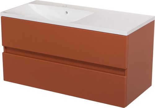 Szafka łazienkowa ceglasta 100 cm Esto EST-CG-U100/46/2 z umywalką JULIA-1000L