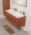 Szafka do łazienki ceglasta z podwójną umywalką Gante Esto