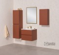 Ceglaste, pomarańczowe meble do łazienki z kolekcji Gante Esto