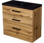 Szafka łazienkowa dąb naturalny 80cm FOKUS NEW LOFT z umywalką [PRODUKT NIEDOSTĘPNY]