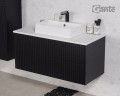Szafka łazienkowa czarna Mirage z umywalką TRETTO 50cm
