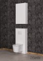 Zabudowa stelaża WC wraz z dedykowaną szafką wiszącą nad zabudowę