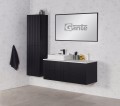 Meble łazienkowe czarne z lamelami na frontach Gante Mirage