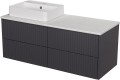 Szafka łazienkowa grafitowa 120 cm Mirage MIR-G-U120/48/4 z blatem i umywalką TRETTO-500C