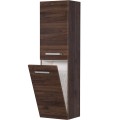 Regał łazienkowy orzech 40x143,5 cm Fokus New z koszem FKSN-OR-RW/K