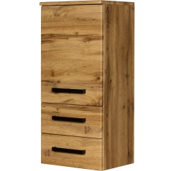 Regał łazienkowy dąb naturalny 40x89cm FOKUS NEW LOFT z dwiema szufladami