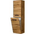 Regał łazienkowy dąb naturalny 40x143,5cm FOKUS NEW LOFT z koszem FKSN-NL-RW/K