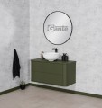 Umywalka LILIA-400 w meblach łazienkowych oliwkowych Lilia
