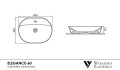 Umywalka ELEGANCE-60 - rysunek techniczny, wymiary