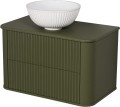 Szafka łazienkowa oliwkowa 80 cm LILIA LIL-O-U80/46/2 z umywalką LILIA-400
