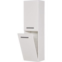 Regał łazienkowy z koszem biały 40x143,5 cm FOKUS NEW