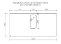 Specyfikacja otworu do wycięcia w blacie pod umywalkę.