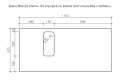 Specyfikacja otworu do wycięcia w blacie pod umywalkę.