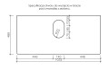 Specyfikacja otworu do wycięcia w blacie pod umywalkę.