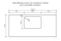 Specyfikacja otworu do wycięcia w blacie pod umywalkę.