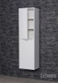 Regał łazienkowy biały z frezami na frontach 45x155 cm TRETTO