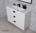 Szafka łazienkowa heksagony Domino 100 cm biała matowa