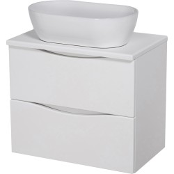 Szafka łazienkowa biała 60 cm ONDA z umywalką