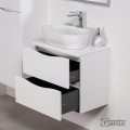 Szafka łazienkowa wisząca 60 cm biała Onda - system cichego domykania, minimalistyczny design.
