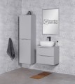 Wisząca szafka szara 60 cm pod umywalkę Onda – nowoczesny design do łazienki.