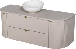 Szafka łazienkowa kaszmirowa 140 cm MIA z umywalką