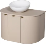 Szafka łazienkowa macadamia 80 cm MIA SMOOTH z umywalką