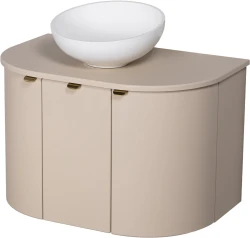 Szafka łazienkowa macadamia 80 cm MIA SMOOTH z umywalką