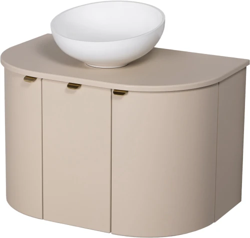 Szafka łazienkowa macadamia 80 cm Mia Smooth MIAS-MC-U80/50 z umywalką MIA-380