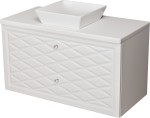 Szafka łazienkowa biała 103cm COBRA z umywalką [PRODUKT NIEDOSTĘPNY]