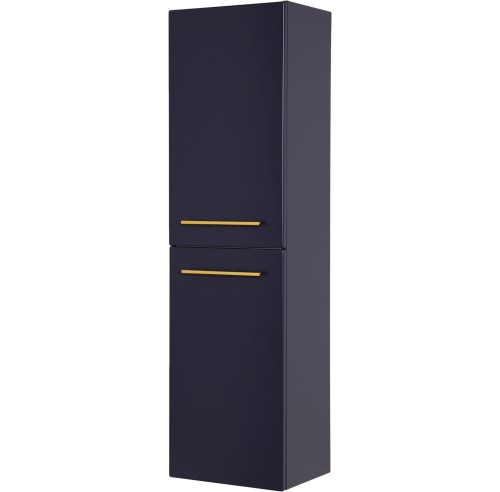 Regał łazienkowy granatowy ze złotymi uchwytami Belli Gold BEL-GN-RW.