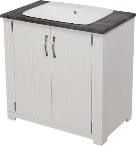 Szafka pod umywalkę biała retro 82cm Antic ANT-B-U80/50 i umywalka ceramiczna CLASSIC 55.