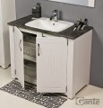 Szafka pod umywalkę biała retro 102cm Antic ANT-B-U100/50 i umywalka ceramiczna CLASSIC 55.