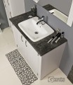 Szafka pod umywalkę biała retro 102cm Antic ANT-B-U100/50 i umywalka ceramiczna CLASSIC 55.